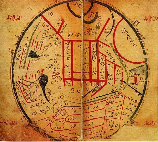 マフムード・カーシュガリーの世界地図 (1072年)