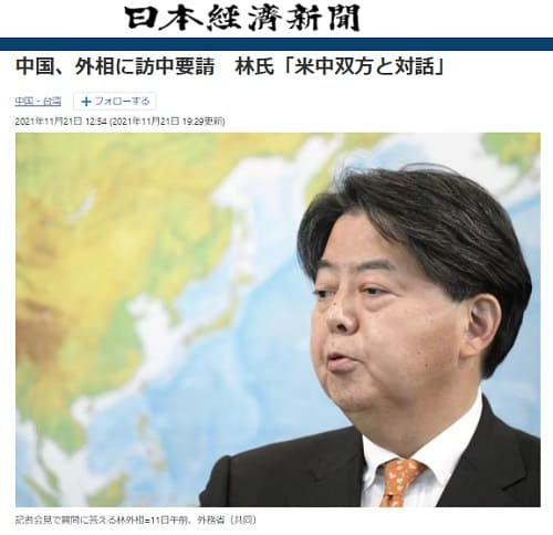 2021年11月21日 日本経済新聞へのリンク画像です。