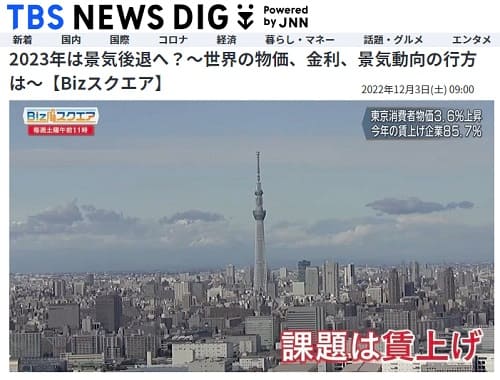 2022年12月3日 TBS NEWS DIGへのリンク画像です。