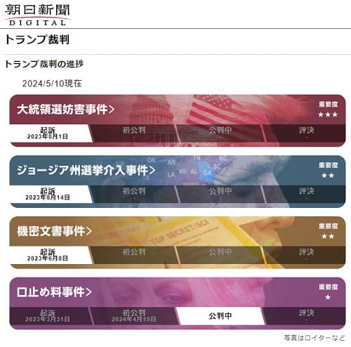 2024年5月10日 朝日新聞へのリンク画像です。