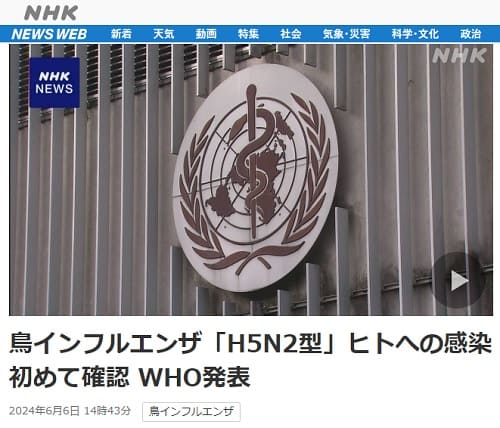 2024年6月6日 NHK NEWS WEBへのリンク画像です。